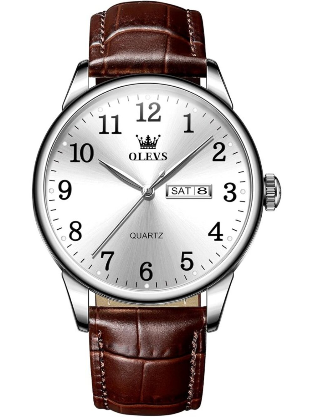 Stylish Men's Casual Leather Watch - Waterproof, Luminous, Easy Read Analog